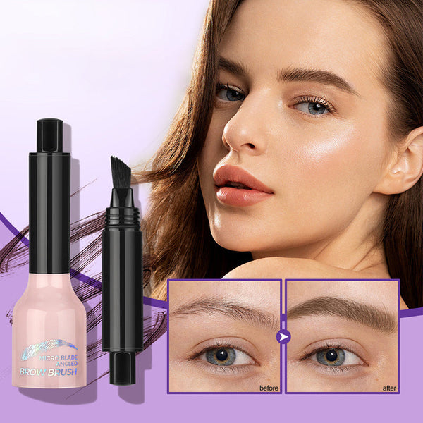 💖Ventes chaudes - 50 % de réduction - Pinceau coudé et stylo à sourcils liquide